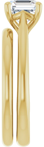 Sužadėtuvių Žiedas „Solitaire“ 14k yellow gold Asscher 6mm (9)