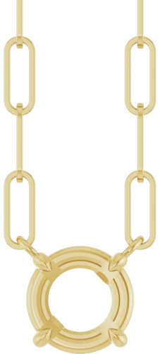 Pakabukas „Solitaire Claw-Prong“ 14k yellow gold Round 7mm (1)