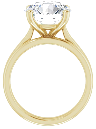 Sužadėtuvių Žiedas „Solitaire“ 585 Geltonojo Aukso Round 11mm (7)