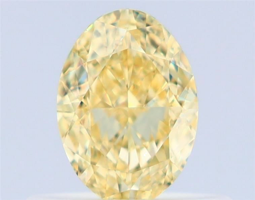 0.5 carat Fancy Yellow-VVS2 Natūralus Oval Deimantas (1)