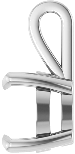 Pakabukas „Solitaire“ 14k white gold Round 6.5mm (3)