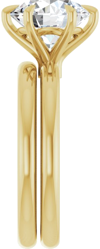 Sužadėtuvių Žiedas „Solitaire“ 14k yellow gold Round 9mm (9)
