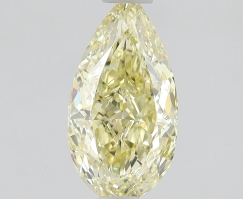 0.65 carat Fancy  Yellow-IF Natūralus Pear Deimantas (1)