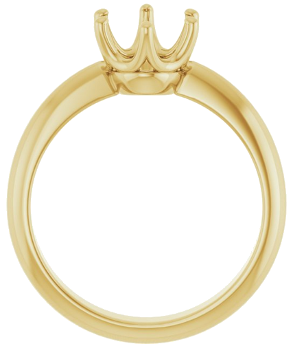 Sužadėtuvių Žiedas „Solitaire Crown-Inspired“ 14k yellow gold Oval 9mm x 7mm (2)