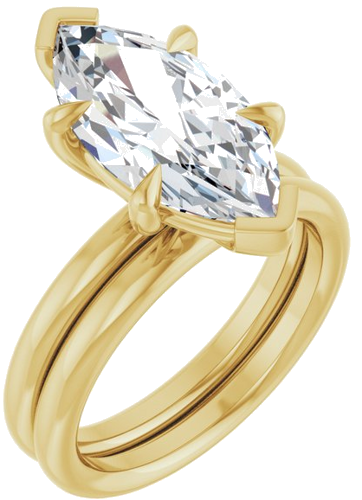 Sužadėtuvių Žiedas „Claw-Prong Solitaire“ 14k yellow gold Marquise 16mm x 8mm (6)