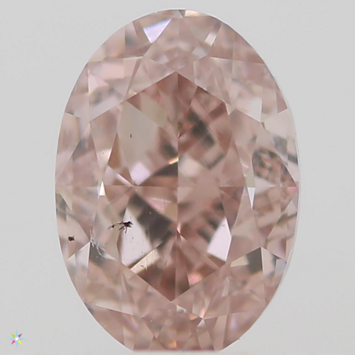 0.5 carat Fancy Brownish Orangey Pink-SI1 Natūralus Oval Deimantas (1)