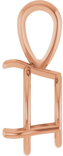 Pakabukas „Solitaire“ 14k rose gold Round 12mm (3)
