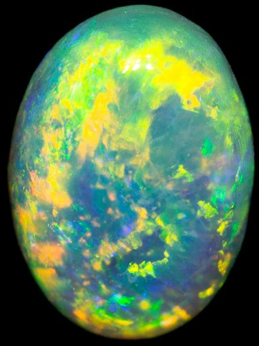 0.51 carat MULTI_COLOR CABOCHON cut Oval Opal (1)