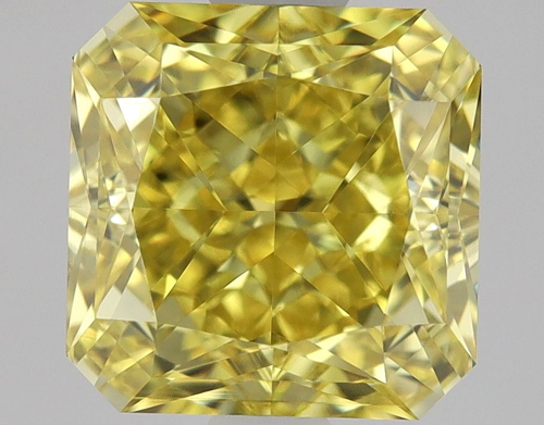 1.5 carat Fancy Vivid Yellow-VVS1 Natūralus Square Radiant Deimantas (1)