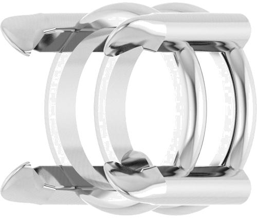 Pakabukas „Solitaire Slide“ 585 Baltojo Aukso Round 6mm (2)