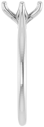 14K White 8x6 mm Oval Engagement Ring Mounting (4)