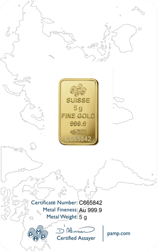 5 g Инвестиционно златно кюлче Rose PAMP (4)