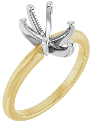 Sužadėtuvių Žiedas „Solitaire“ 585 Baltojo Ir Geltonojo Aukso Pear Shape 10mm x 7mm (1)