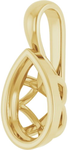 Pakabukas „Solitaire“ 14k yellow gold Pear 9mm x 6mm (2)