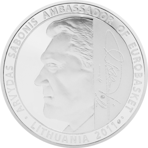 Medal Set with A. Sabonis' Signature and EuroBasket 2011, Lithuania Inscription (7)