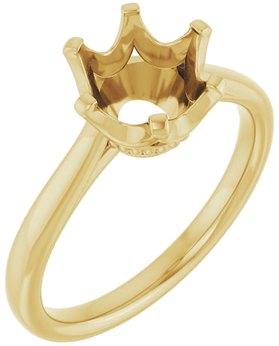 Sužadėtuvių Žiedas „Solitaire“ 14k yellow gold Round 8.2mm (1)