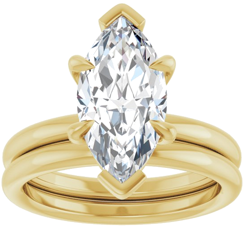 Sužadėtuvių Žiedas „Claw-Prong Solitaire“ 14k yellow gold Marquise 14mm x 7mm (8)