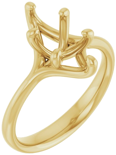 Sužadėtuvių Žiedas „Solitaire“ 585 Geltonojo Aukso Marquise 12mm x 6mm (1)