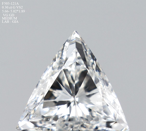 0.3 carat G-VS2 Natūralus Triangular Deimantas (1)