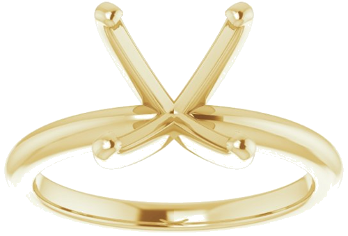 14K Yellow  11x9 mm Oval Solitaire Engagement Ring Mounting (3)