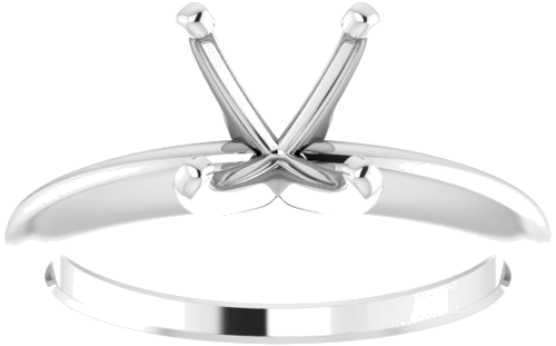 Sužadėtuvių Žiedas „Solitaire“ 585 Baltojo Aukso Round 9.1mm x 9.7mm (3)