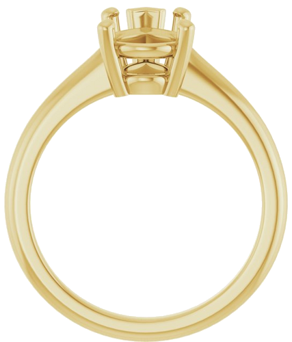 Sužadėtuvių Žiedas „V-End Prong“ 14k yellow gold Pear 10mm x 7mm (2)