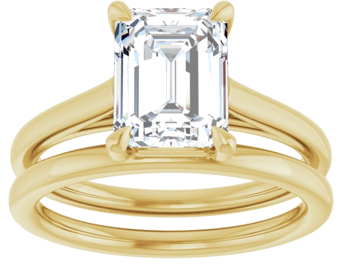 Sužadėtuvių Žiedas „Claw-Pong“ 14k yellow gold Emerald 8.5mm x 6.5mm (8)
