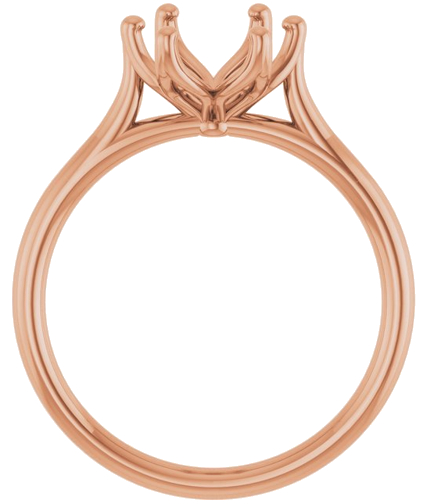 Sužadėtuvių Žiedas „Solitaire“ 585 Rožinis Aukso Oval 10mm x 8mm (2)