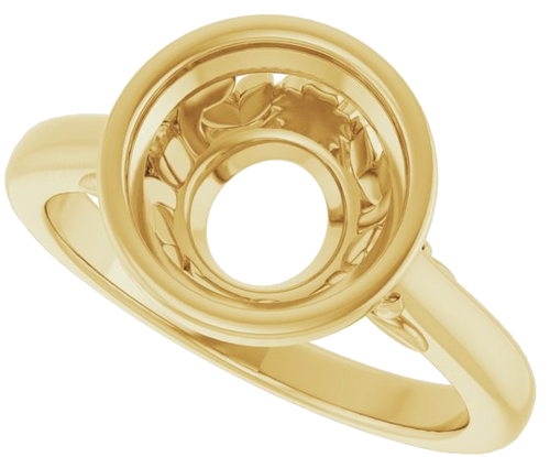 Sužadėtuvių Žiedas „Bezel-Set“ 14k yellow gold Round 9mm (5)
