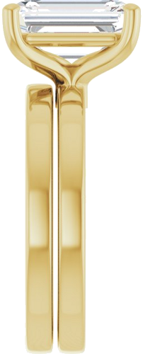Sužadėtuvių Žiedas „Solitaire“ 14k yellow gold Emerald 10mm x 7mm (9)