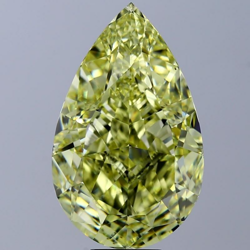 15.03 carat Fancy Yellow-VS2 Natūralus Pear Deimantas (1)