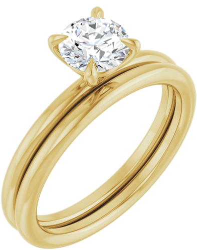 Sužadėtuvių Žiedas „Claw-Prong Solitaire“ 14k yellow gold Round 5.8mm (6)