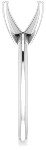 14K White  8 mm Cushion Solitaire Engagement Ring Mounting (4)