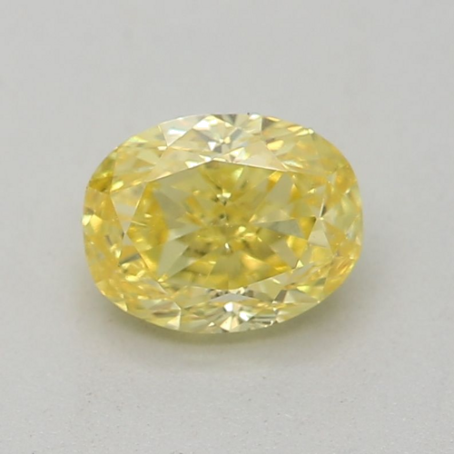 0.43 carat Fancy Vivid  Yellow-VS1 Natūralus Oval Deimantas (1)