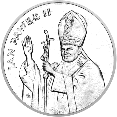 10 000 Zlotys John Paul II 1987 Poland Silver Coin (1)
