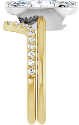 Sužadėtuvių Žiedas „Claw-Prong Solitaire Bezel-Style“ 14k yellow/white gold Marquise 13mm x 6.5mm (9)
