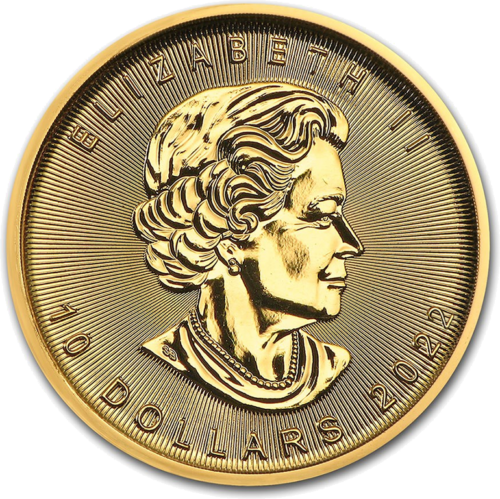 1/4 oz Klevo lapas 2022 Kanada auksinė moneta (2)