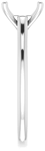 14K White 6 mm Square Solitaire Engagement Ring Mounting (4)