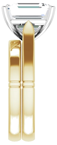 14K Yellow   White 11x9 mm Emerald Engagement Ring Mounting (9)