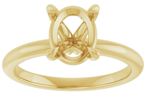 Sužadėtuvių Žiedas 585 Geltonojo Aukso Oval 9mm x 7mm (3)