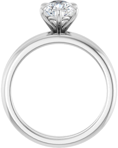 Sužadėtuvių Žiedas „Solitaire“ 14k white gold Pear 9mm x 6mm (7)