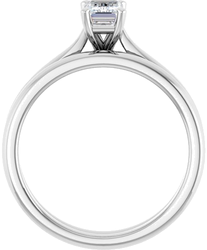 14K White 6x4 mm Emerald Engagement Ring Mounting (7)