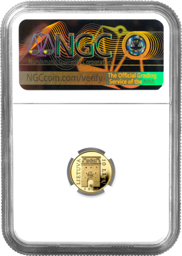 2007 Острая брама (ворота Аушрос) Литва 10 литов золотая монета PF 69 ULTRA CAMEO (2)