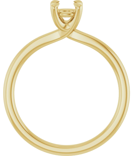 Sužadėtuvių Žiedas 14k yellow gold Round 4.8mm (2)