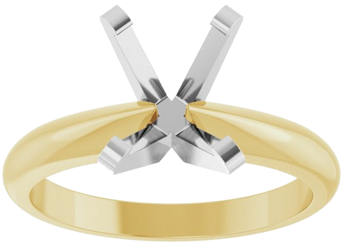 Sužadėtuvių Žiedas „Solitaire“ 14k yellow/white gold Oval 9mm x 7mm (3)