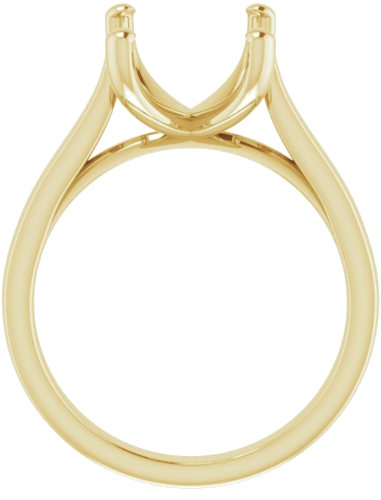 14K Yellow 11x9 mm Emerald Engagement Ring Mounting (2)