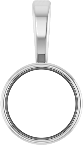 Pakabukas „Bezel-Set Solitaire“ 950 Platinos Round 6.5mm (1)