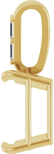 Pakabukas „Accented“ 14k yellow gold Emerald 9mm x 7mm (3)