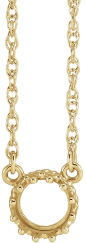 Pakabukas „Cabochon Crown“ 14k yellow gold Round 6mm (1)