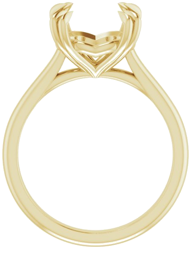 Sužadėtuvių Žiedas „Double Claw-Prong“ 14k yellow gold Round 11mm (2)